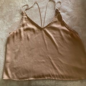 Satin Like Peach Tank Top
